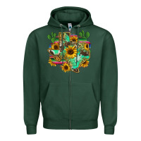 Sports Green texas map Zipper Hoodie - Zillion Design Studio
