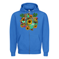 True Royal texas map Zipper Hoodie - Zillion Design Studio