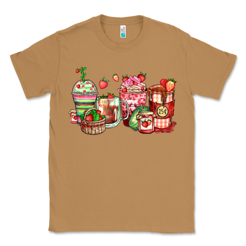 Strawberry Farm Fresh Coffee Cups Classic Tee by Zillion Design Studio | Teevron