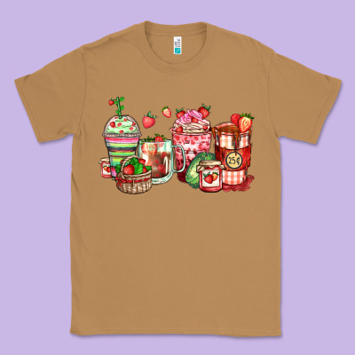 Classic Tee strawberry farm fresh coffee cups