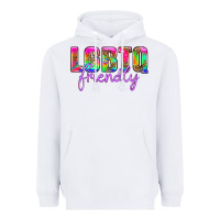White lgbtq friendly Heavyweight Hoodie - HRA Design Shop