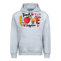 Heather Grey teach love inspire Urban Hoodie - MaliasSmallBusiness