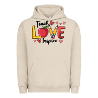 Pigment French Oak teach love inspire Urban Hoodie - MaliasSmallBusiness