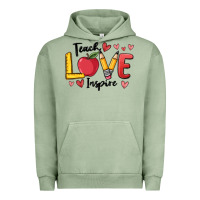 Pigment Oil Green teach love inspire Urban Hoodie - MaliasSmallBusiness