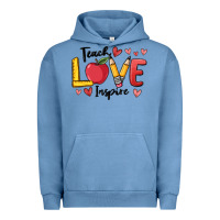Pigment Pebble Blue teach love inspire Urban Hoodie - MaliasSmallBusiness