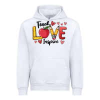 White teach love inspire Urban Hoodie - MaliasSmallBusiness