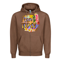 Chestnut tan tipsy summer Zipper Hoodie - texasbilliewilder