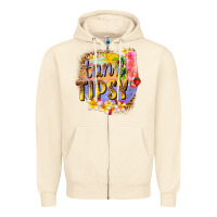 Sandshell tan tipsy summer Zipper Hoodie - texasbilliewilder