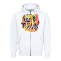 White tan tipsy summer Zipper Hoodie - texasbilliewilder