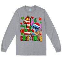 Heather Grey my first christmas stitch Long Sleeve Tee - AdoDesignShop