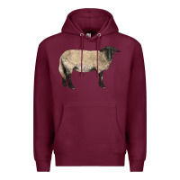 Burgundy Suffolk Sheep Premium Hoodie - LillyAllenDesigns