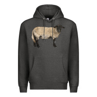 Charcoal Heather Suffolk Sheep Premium Hoodie - LillyAllenDesigns
