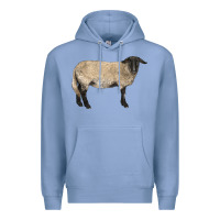 Colony Blue Suffolk Sheep Premium Hoodie - LillyAllenDesigns