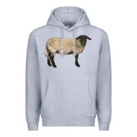 Heather Grey Suffolk Sheep Premium Hoodie - LillyAllenDesigns
