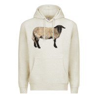 Oatmeal Heather Suffolk Sheep Premium Hoodie - LillyAllenDesigns
