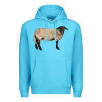 Ocean Blue Suffolk Sheep Premium Hoodie - LillyAllenDesigns