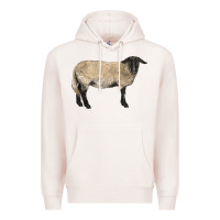 Pale Pink Suffolk Sheep Premium Hoodie - LillyAllenDesigns