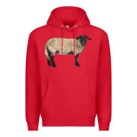 Red Suffolk Sheep Premium Hoodie - LillyAllenDesigns