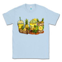Dusty Blue pineapple farm fresh coffee cups Classic Tee - Zillion Design Studio