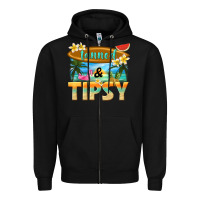 Black tanned and tipsy Zipper Hoodie - texasbilliewilder