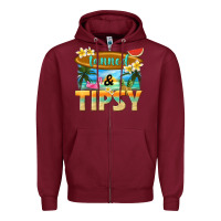 Burgundy tanned and tipsy Zipper Hoodie - texasbilliewilder