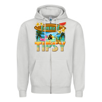 Dove Grey tanned and tipsy Zipper Hoodie - texasbilliewilder