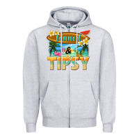 Heather Grey tanned and tipsy Zipper Hoodie - texasbilliewilder