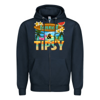 Navy tanned and tipsy Zipper Hoodie - texasbilliewilder