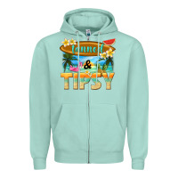 Seafoam tanned and tipsy Zipper Hoodie - texasbilliewilder