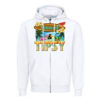 White tanned and tipsy Zipper Hoodie - texasbilliewilder