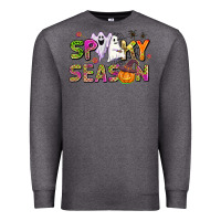 Charcoal Heather spooky season Premium Sweatshirt - AdoDesignShop