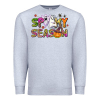 Heather Grey spooky season Premium Sweatshirt - AdoDesignShop