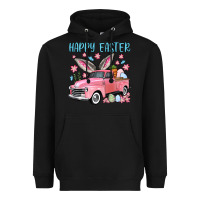 Black Happy Easter truck Heavyweight Hoodie - OliviaCreatesArt