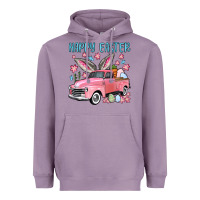 Lavender Happy Easter truck Heavyweight Hoodie - OliviaCreatesArt
