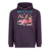 Plum Happy Easter truck Heavyweight Hoodie - OliviaCreatesArt