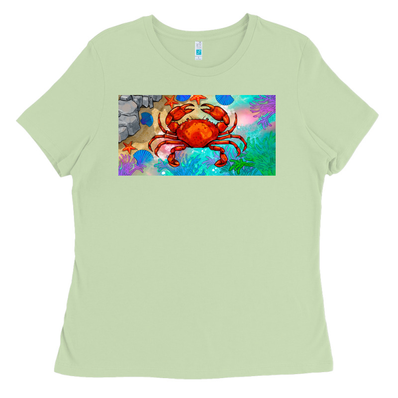 Crab License Plate Ladies Tee by BarkalooDesign | Teevron