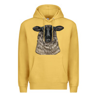 Antique Gold Suffolk Sheep Head Premium Hoodie - LillyAllenDesigns