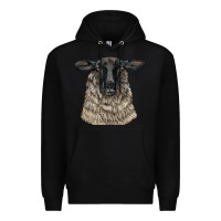 Black Suffolk Sheep Head Premium Hoodie - LillyAllenDesigns
