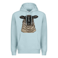 Blue Mist Suffolk Sheep Head Premium Hoodie - LillyAllenDesigns