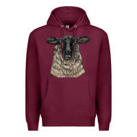 Burgundy Suffolk Sheep Head Premium Hoodie - LillyAllenDesigns