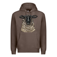 Coffee Suffolk Sheep Head Premium Hoodie - LillyAllenDesigns