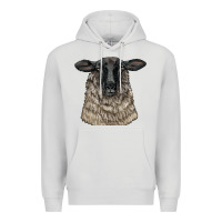 Dove Grey Suffolk Sheep Head Premium Hoodie - LillyAllenDesigns