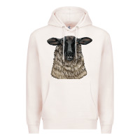 Pale Pink Suffolk Sheep Head Premium Hoodie - LillyAllenDesigns