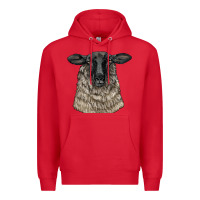 Red Suffolk Sheep Head Premium Hoodie - LillyAllenDesigns