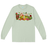 Matcha floral hustler coffee cups Long Sleeve Tee - texasbilliewilder
