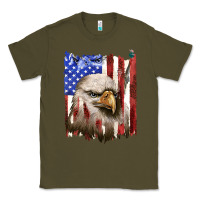 Army Green usa flag with eagle head Classic Tee - texasbilliewilder