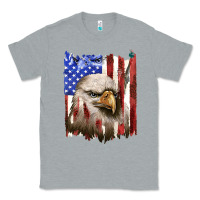 Heather Grey usa flag with eagle head Classic Tee - texasbilliewilder