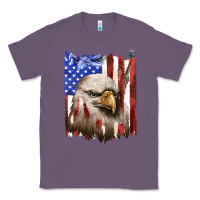 Lavender usa flag with eagle head Classic Tee - texasbilliewilder