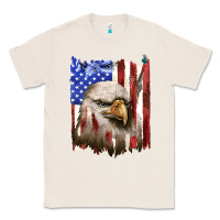 Natural usa flag with eagle head Classic Tee - texasbilliewilder
