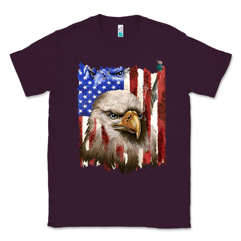 Usa Flag With Eagle Head Classic Tee by texasbilliewilder | Teevron